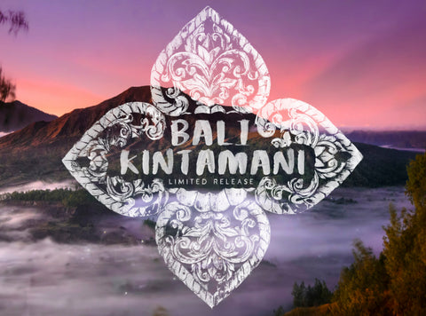 A beautiful woodcut inspired by the art of Bali to symbolize Bali Kintamani, Peet's July Small Batch limited release dark roast coffee